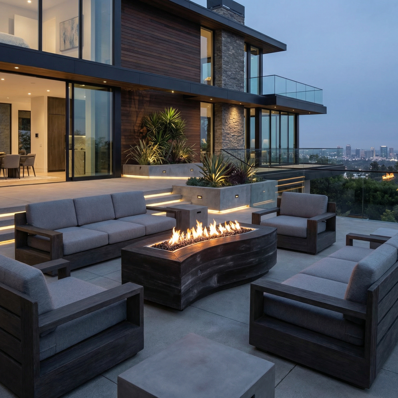 Big Sur Fire Pit (GFRC Wood Grain) Photo (2)