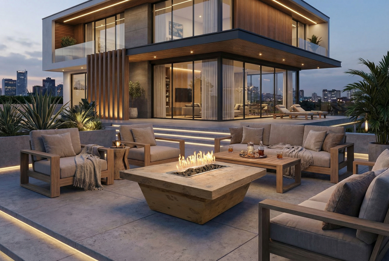 Carson Fire Pit (GFRC Wood Grain) Photo (2)