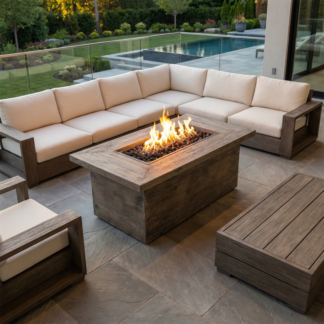 The Grove Fire Pit (GFRC Wood Grain) Photo (2)