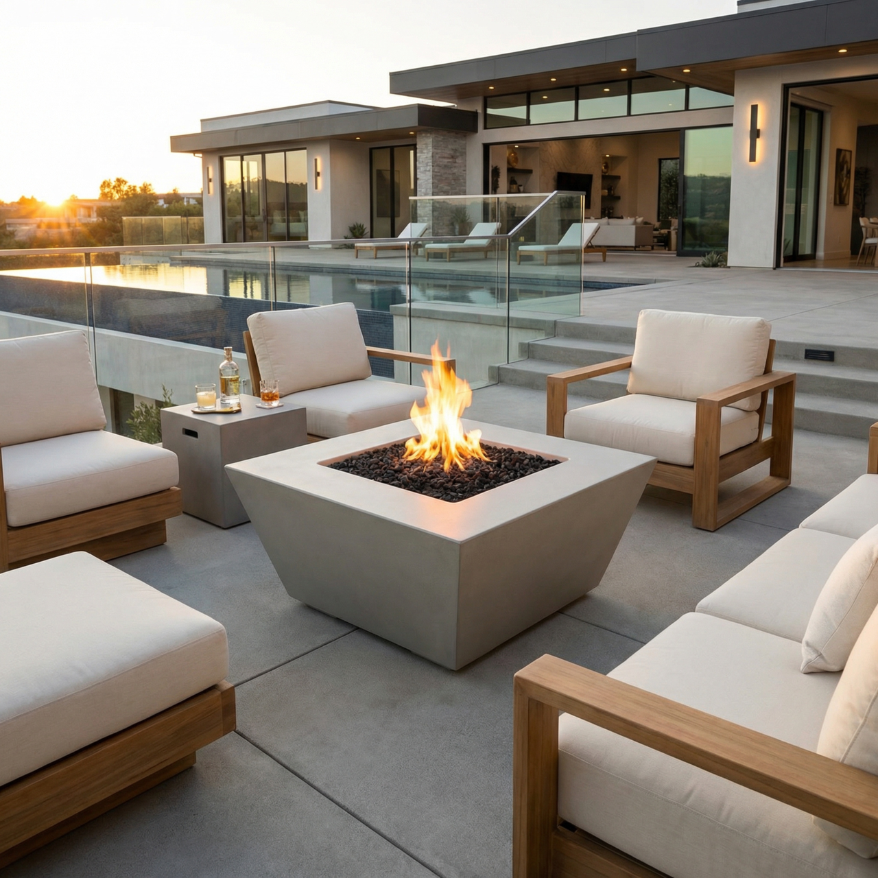 Redan Fire Pit (GFRC) Photo (1)