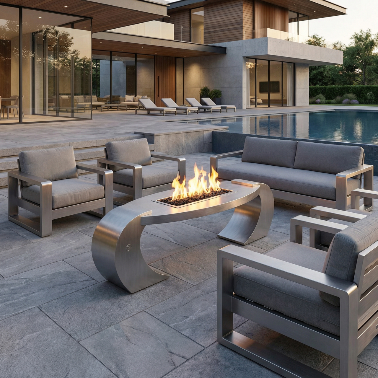 Vernon Fire Pit (Stainless Steel) Photo (2)