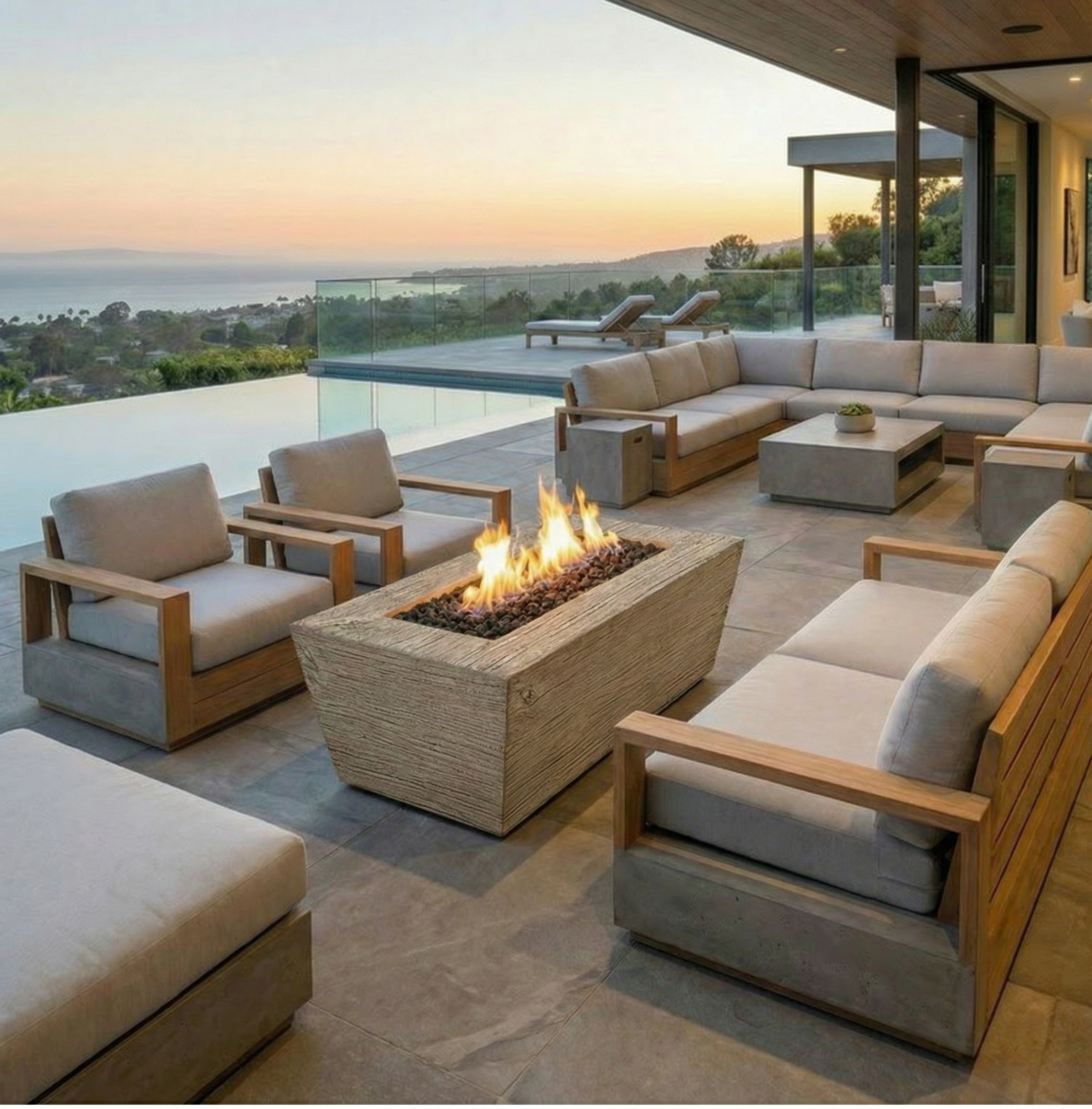 Plymouth Fire Pit (GFRC Wood Grain) Photo (1)